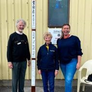 Rotary Tasmania is celebrating its centenary with the installation of 100 Peace Poles around the State. On February 10, 2024 the 29th pole was unveiled at Beauty Point Church. Pictured are BPUC Chairperson Peter Grayson-Weeks, Rotary Club of West Tamar President (and member of BPUC Executive) Kathryn Darlow, and State MP for Bass Janie Finlay.